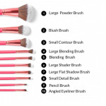 BH Cosmetics Bombshell Beauty 10pc Brush Set with Bag